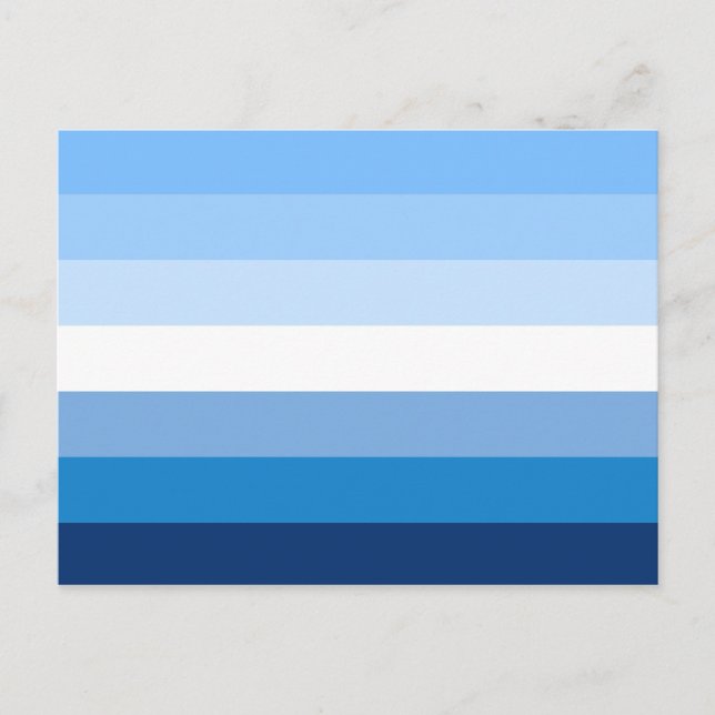 Carte Postale Drapeau Gay Male Pride (bleu) (Devant)