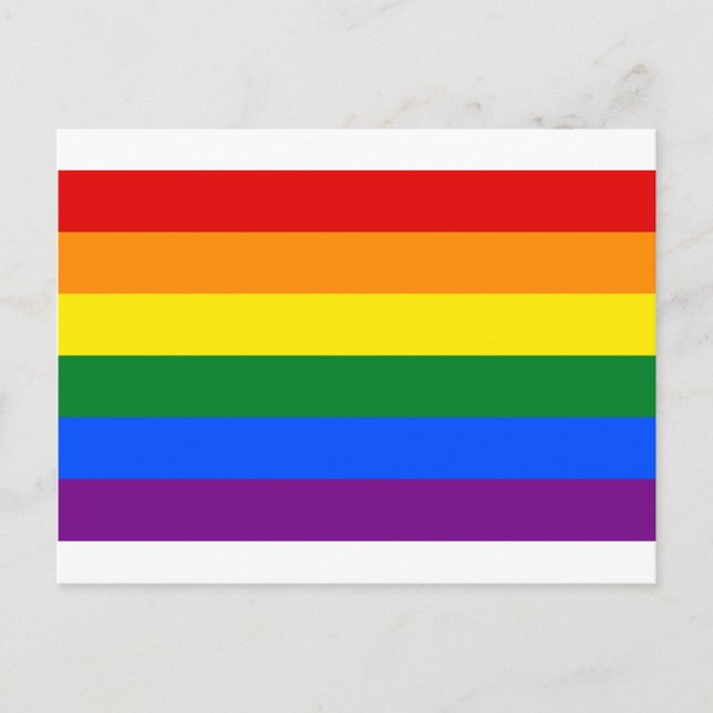 Carte Postale Drapeau Gay pride arc-en-ciel LGBT (Devant)