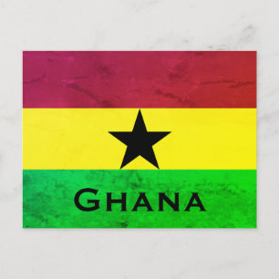 Carte Postale Drapeau Ghana (Afrique de l'Ouest)