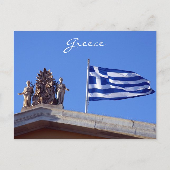 Carte Postale drapeau grec (Devant)