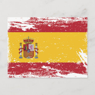 Carte Postale Drapeau Grunge Espagne