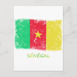 Carte Postale Drapeau Grunge Sénégal