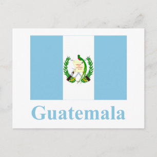 Carte Postale Drapeau Guatemala avec nom