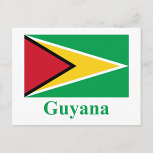 Carte Postale Drapeau Guyana avec nom