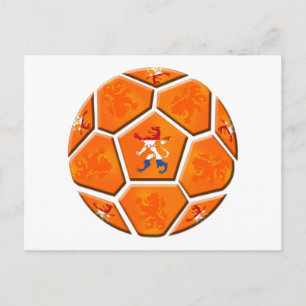Carte Postale Drapeau hollandais de Pays-Bas Balles de football