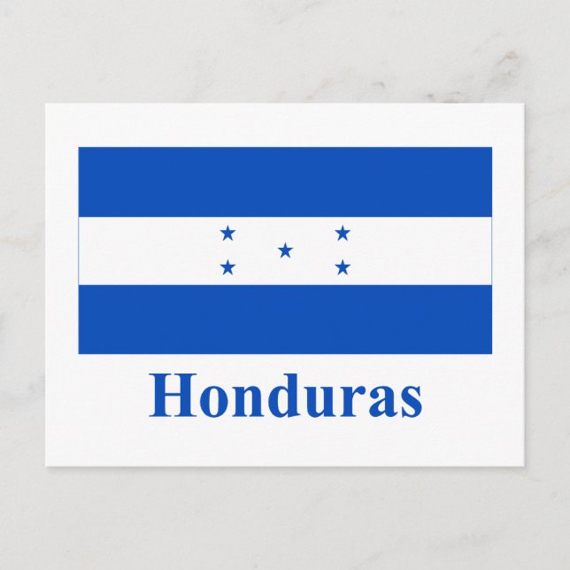 Carte Postale Drapeau hondurien avec nom (Devant)