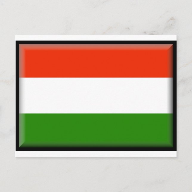 Carte Postale Drapeau Hongrie (Devant)