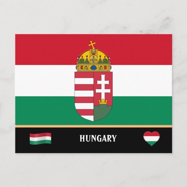 Carte Postale Drapeau hongrois & voyage en Hongrie / Hongrie  (Devant)