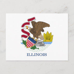Carte postale Drapeau Illinois