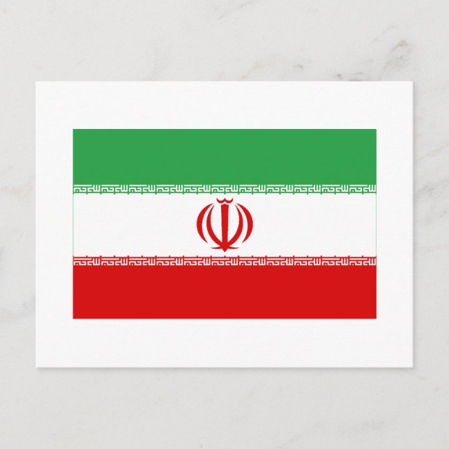 Carte Postale Drapeau Iran (Devant)