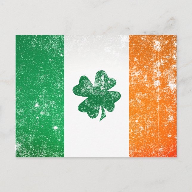 Carte Postale Drapeau irlandais (Devant)