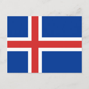 Carte postale Drapeau Islande