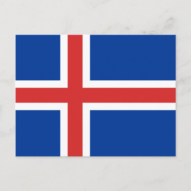 Carte postale Drapeau Islande (Devant)