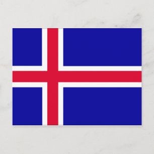 Carte Postale Drapeau Islande