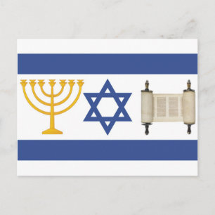 Carte Postale Drapeau Israël