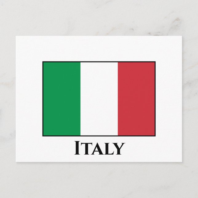 Carte Postale Drapeau italien (Devant)