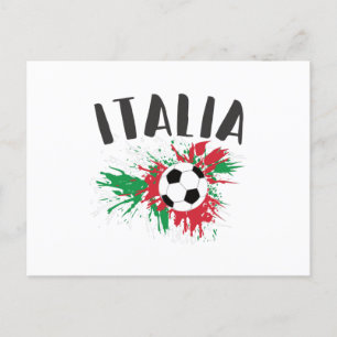 Carte Postale Drapeau italien de balle de football