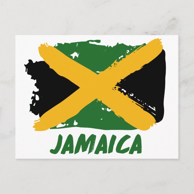 Carte Postale Drapeau jamaïcain (Devant)