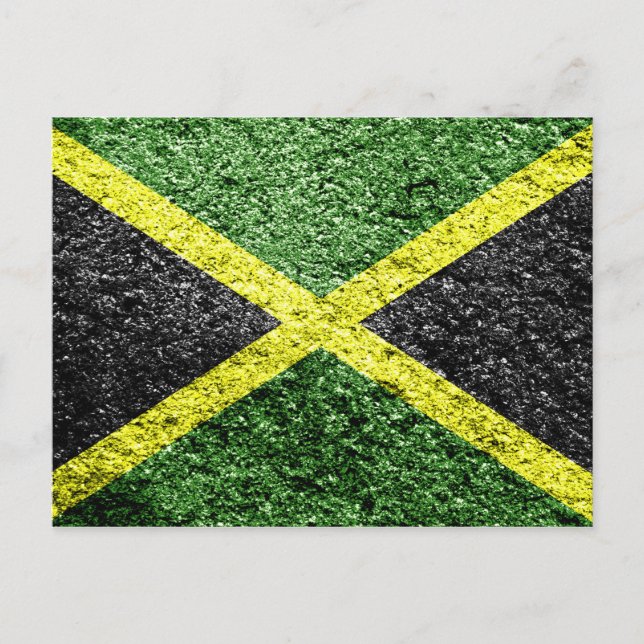 Carte Postale Drapeau jamaïcain en détresse (Devant)