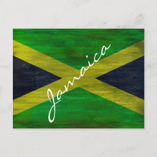 Carte Postale Drapeau jamaïcain en détresse