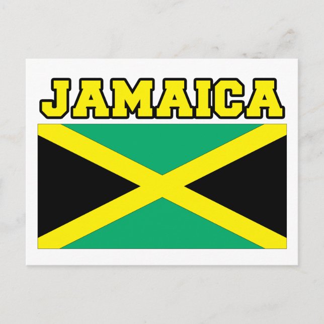 Carte Postale Drapeau Jamaïque (Devant)