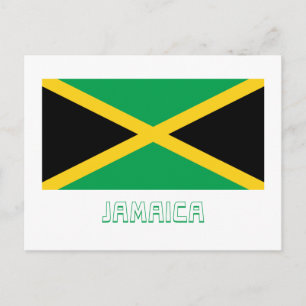 Carte Postale Drapeau Jamaïque avec nom