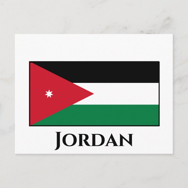 Carte Postale Drapeau Jordanie (Devant)