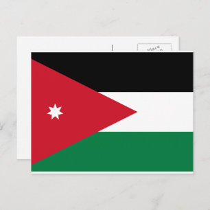 Carte Postale Drapeau jordanien, Drapeau de Jordanie