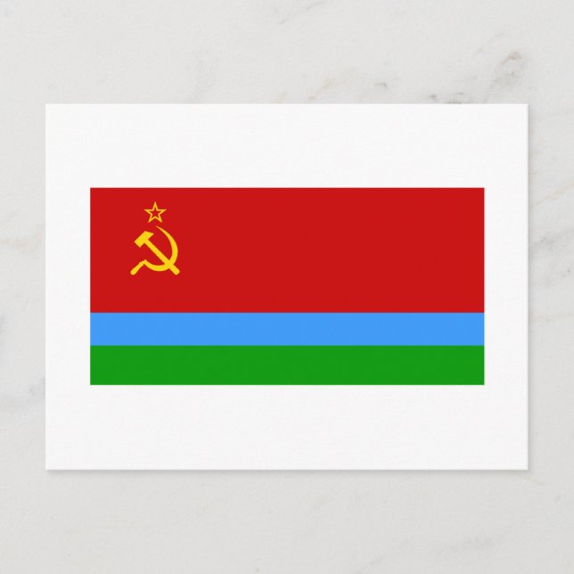 Carte Postale Drapeau Karelo-finnois SSR (Devant)