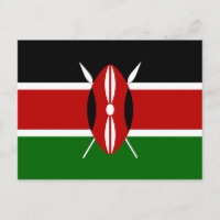 Carte postale Drapeau Kenya