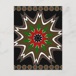 Carte Postale Drapeau kényan couleurs Art Imprimer/graphique