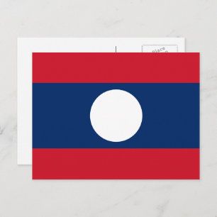 Carte Postale Drapeau lao, Drapeau du Laos