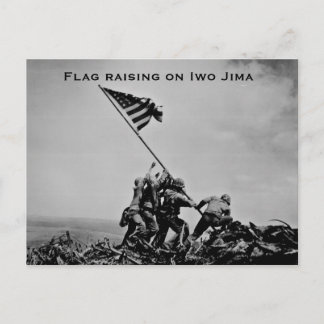Carte Postale Drapeau levant sur Iwo Jima