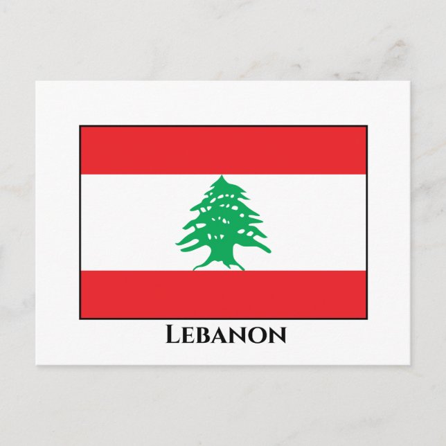 Carte Postale Drapeau libanais (Devant)