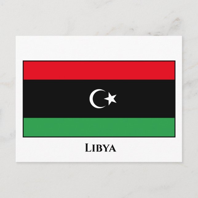 Carte Postale Drapeau libyen (Devant)
