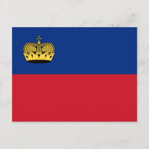 Carte postale Drapeau Liechtenstein