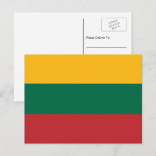 Carte Postale Drapeau lituanien, Drapeau de la Lituanie