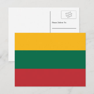 Carte Postale Drapeau lituanien, Drapeau de la Lituanie