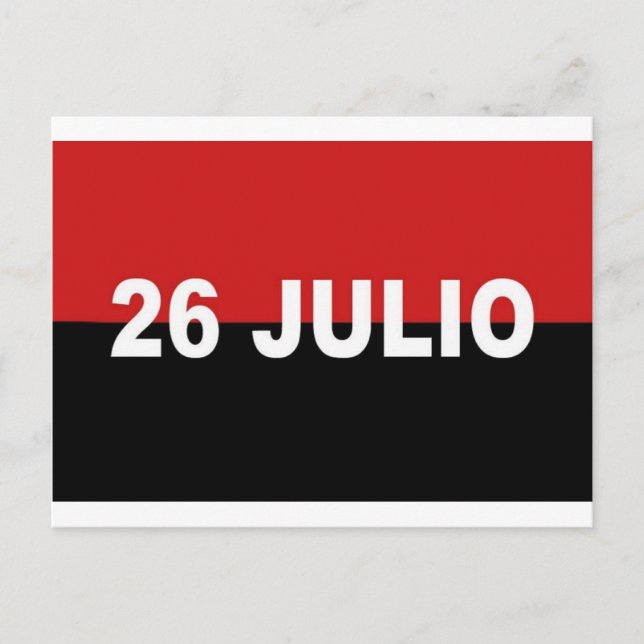 Carte Postale Drapeau M-26-7 - Bandera del Movimiento 26 de Juli (Devant)