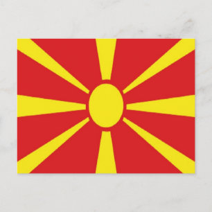 Carte Postale Drapeau Macédoine