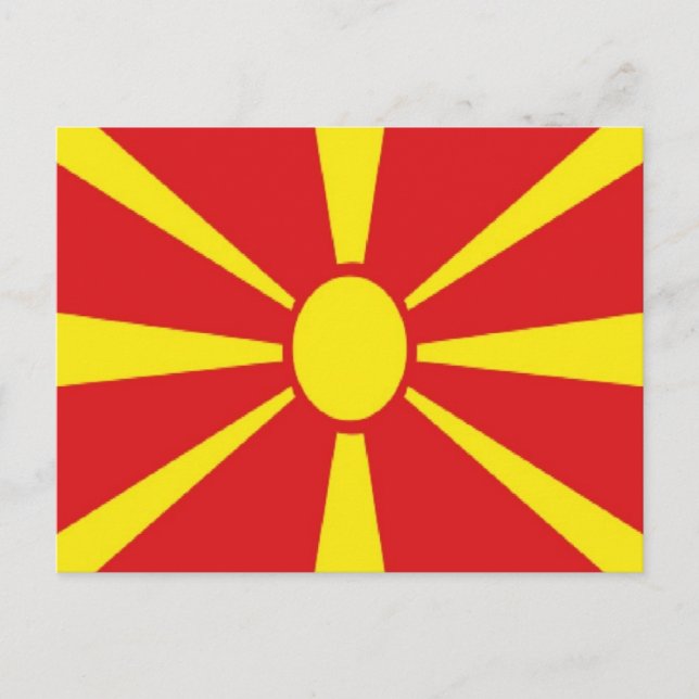 Carte Postale Drapeau Macédoine (Devant)