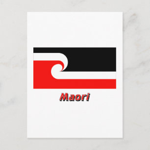 Carte Postale Drapeau maori avec nom