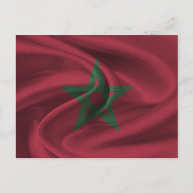 Carte Postale Drapeau Maroc (Devant)