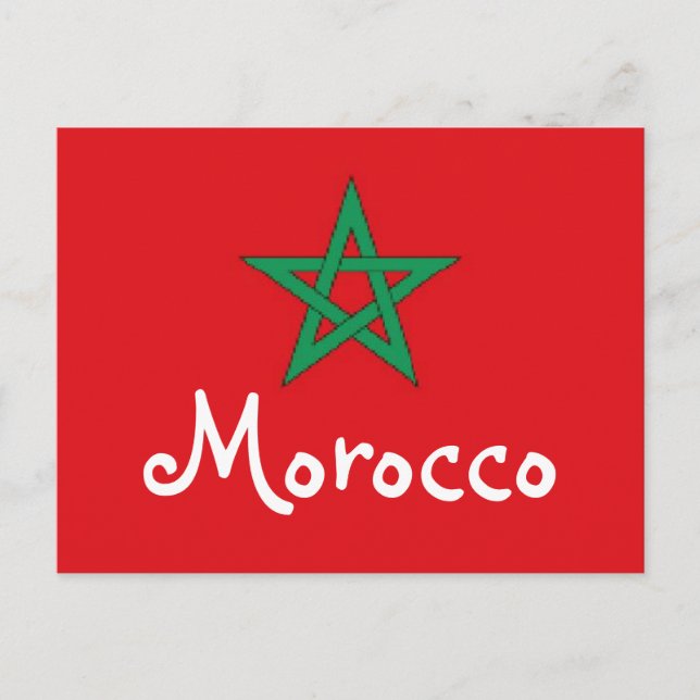 Carte Postale drapeau marocain (Devant)