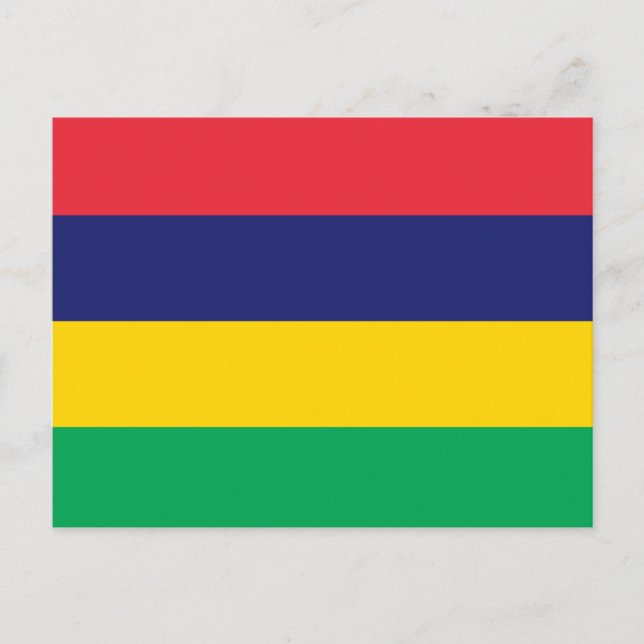 Carte Postale Drapeau Maurice (Devant)