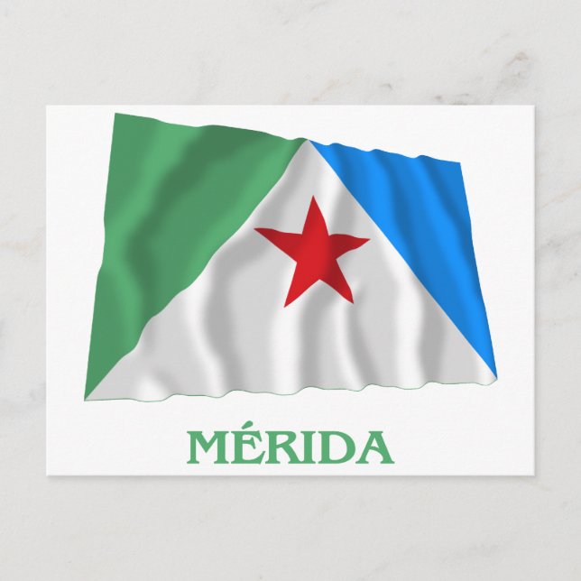 Carte Postale Drapeau Mérida avec nom (Devant)