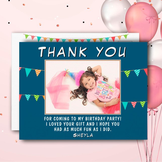 Carte Postale Drapeau mignon de Bunte Anniversaire Photo Merci (Créateur téléchargé)