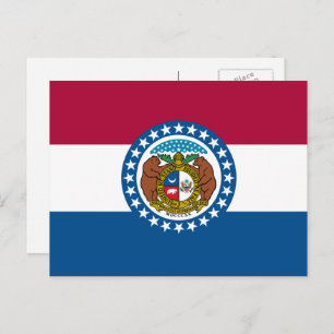 Carte Postale Drapeau Missourian, Drapeau du Missouri