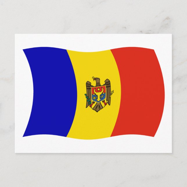 Carte postale Drapeau Moldavie (Devant)