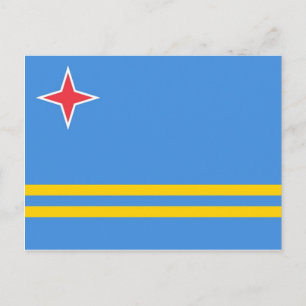 Carte Postale Drapeau mondial d'Aruba